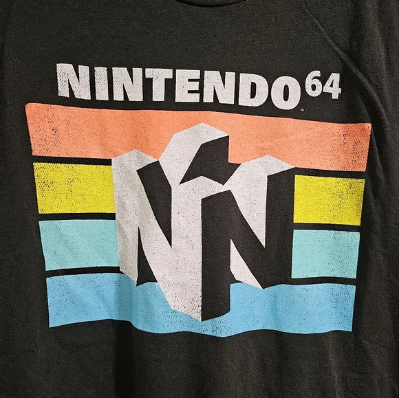 Nintendo 64 Size XL Mens N64 Black Logo T Shirt Official Short Sleeve - Picture 3 of 4